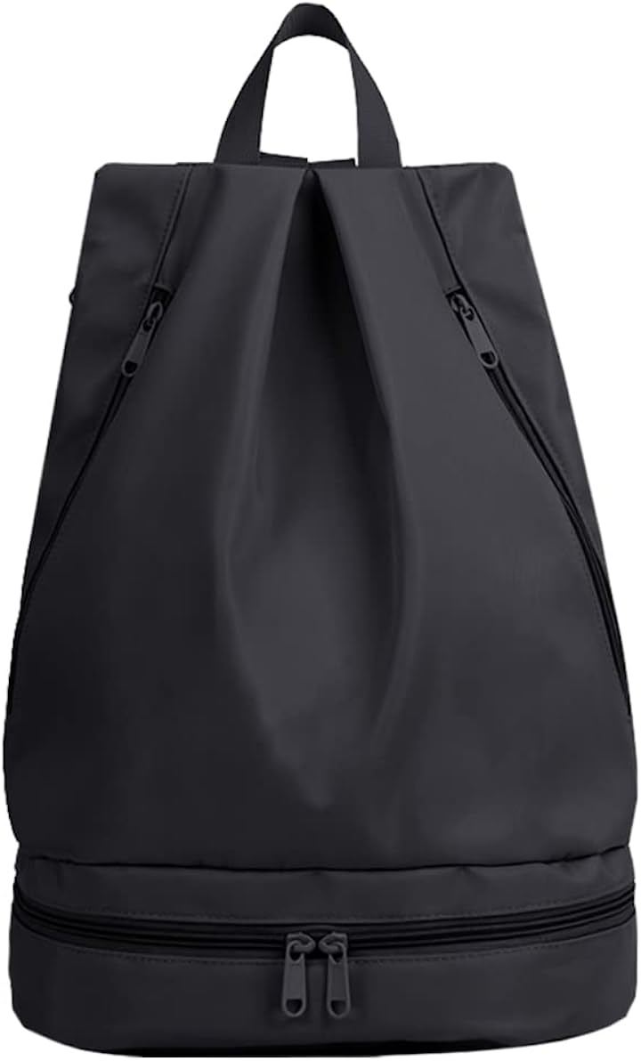 プールバッグ スイムバッグ 水泳バッグ 靴収納 折り畳み スイミングバッグ ビーチバッグ・プールバッグ ジュニア キッズ・ベビー・マタニティ ファッション(ブラック)