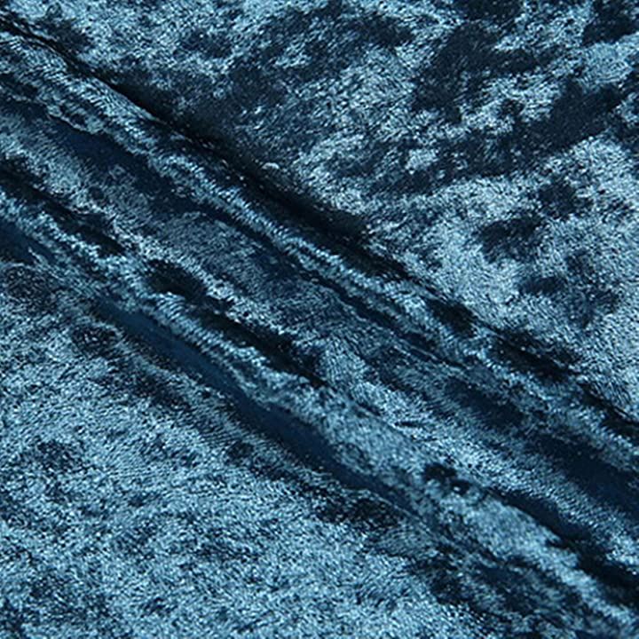 ダイヤモンド クラッシュ ベロア 生地 約 2mx1.5m( ブルー)