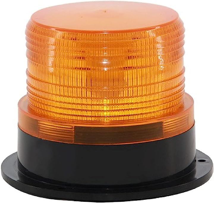 高輝度 軽量 警告灯 回転灯 12/24V 兼用 フラッシュ ストロボ LED( イエロー)
