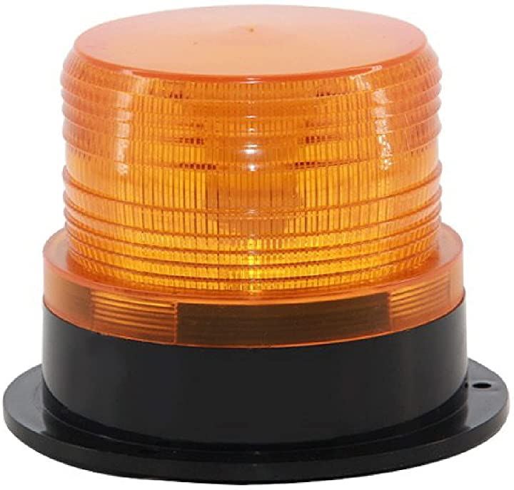 高輝度 軽量 警告灯 12/24V 兼用 フラッシュ ストロボ LED( オレンジ)