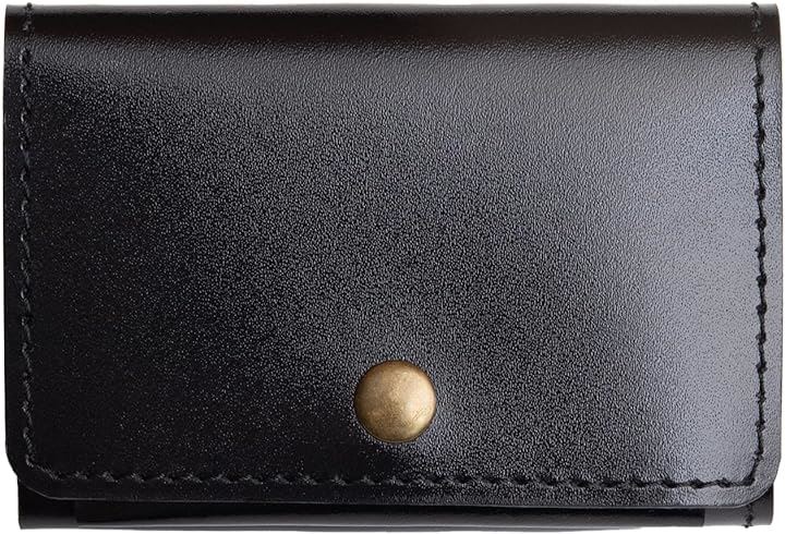 ミニ財布 メンズ コンパクト 小さい財布 コンパクト財布 本革( ブラック)