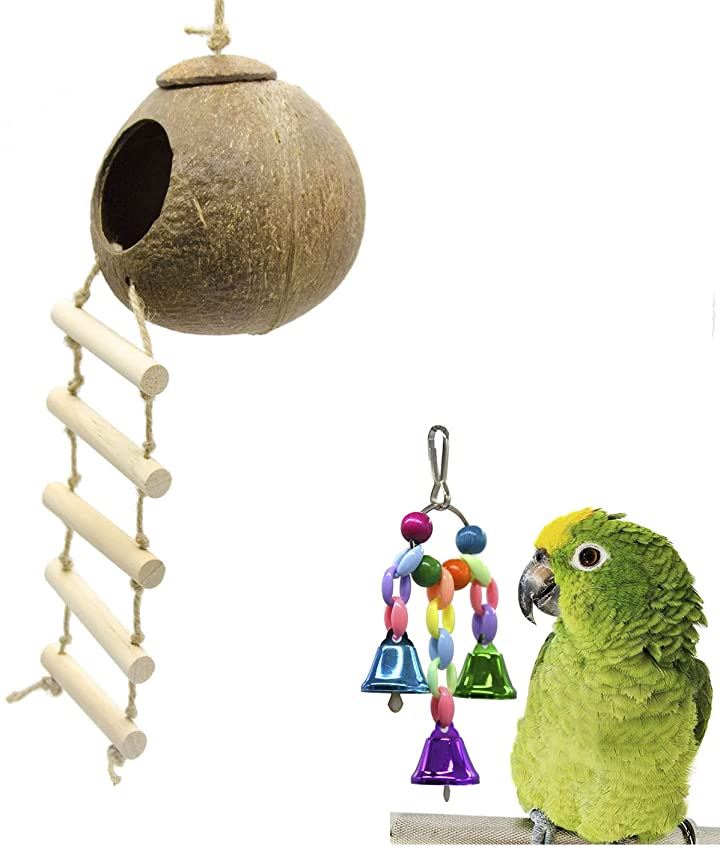 ２個セット インコ ケージ おもちゃ 文鳥 止まり木 野鳥の巣箱 ペット用品