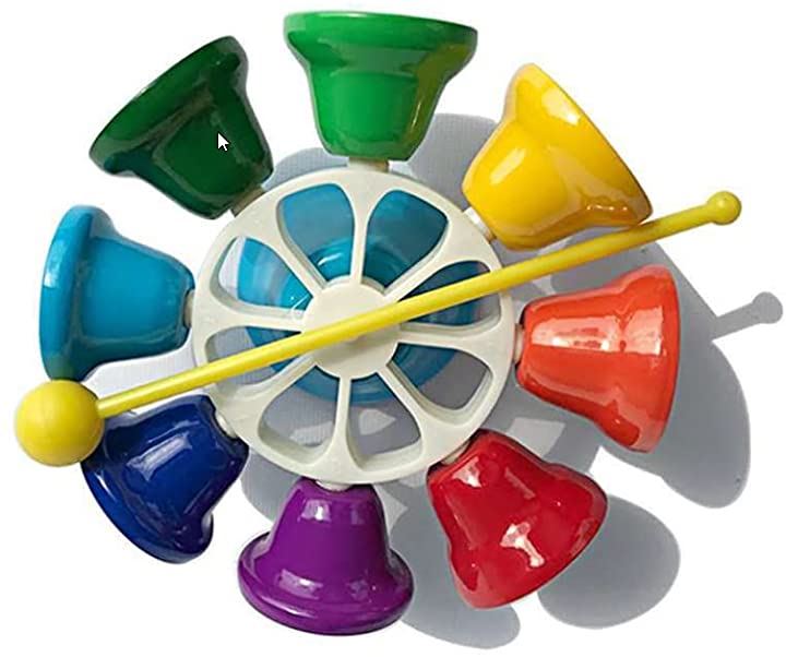 ミュージックベル 8音色 打楽器 子供用 マレット おもちゃ ハンドベル カラフル CD・DVD・楽器