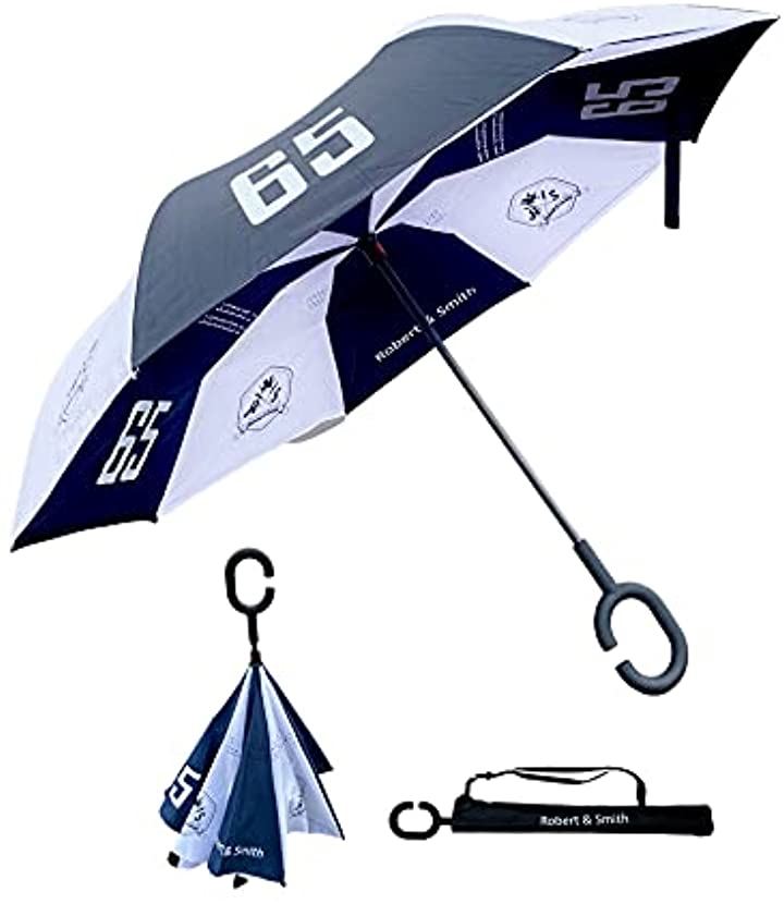 母の日 ロバート・アンド・スミス ゴルフ 傘 晴雨兼用 パラソル 逆さ傘 大きな傘 UVカット 日傘 MDM( 白/黒)