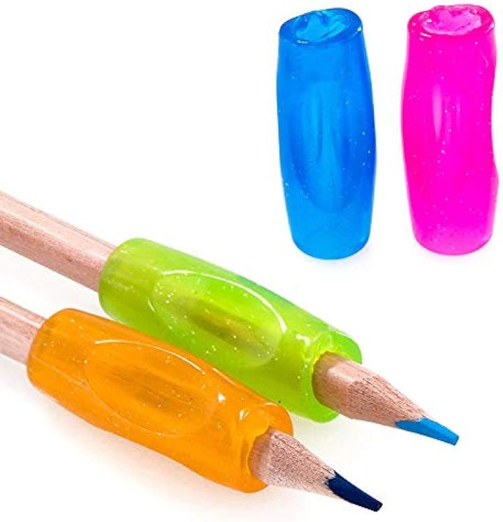 鉛筆 持ち方 グリップ 4個セット鉛筆グリップ 鉛筆持ち方 ペングリップ 正しい持ち方 ペンの持ち方 鉛筆セット 補助 鉛筆ホルダー 左右利き 大人用  子供用 4色