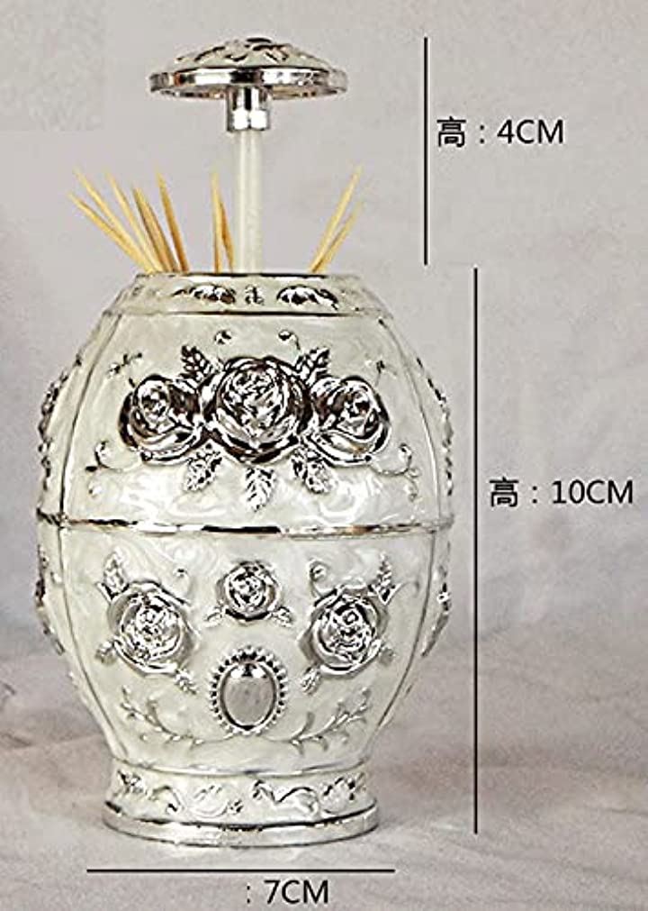 爪楊枝入れ つまようじ入れ アンティーク 欧米風 中世 貴族風 ワンプッシュ