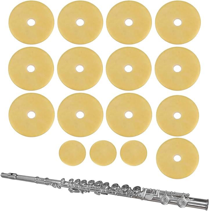 フルート タンポ 16枚セット 天然フェルト 木管楽器 メンテナンス用品 リペアグッズ 交換用 破れ 変形 トラブル