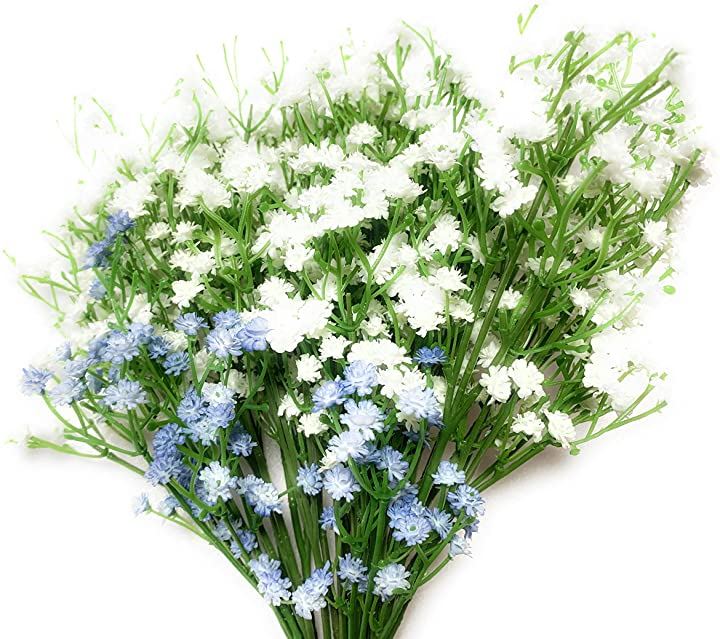 かすみ草 カスミソウ かすみそう 造花 インテリアフラワー 花束 ブーケ 装飾 白10本 青1本