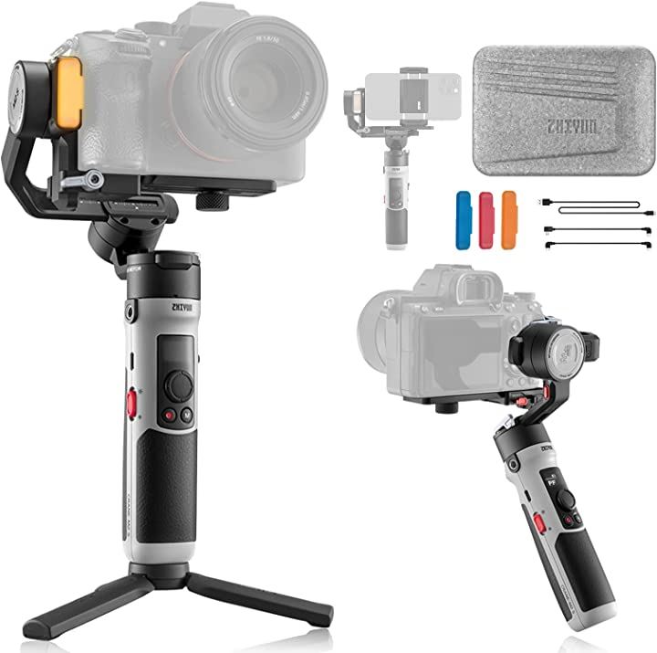 Zhiyun Crane M2S ジンバル カメラスタビライザー スマホ・アクションカメラ・ミラーレスカメラと交換性があり 急速充電 LEDライト搭載 USB Type-Cポート ビデオカメラ・デッキ TV・オーディオ・カメラ
