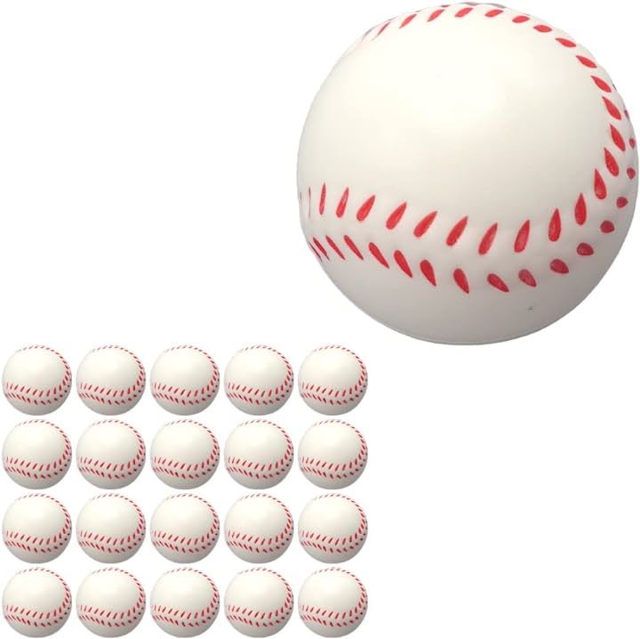 ウレタン野球ボール 練習 トレーニング 軟式 室内 屋外 直径7cm 20球セット トレーニング用 スポーツ・アウトドア(ホワイト)