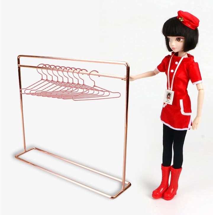 着せ替え人形用 ハンガーラック ドールハウス BJD 1/6 ドール服 ミニハンガー おもちゃ・ホビー・ゲーム