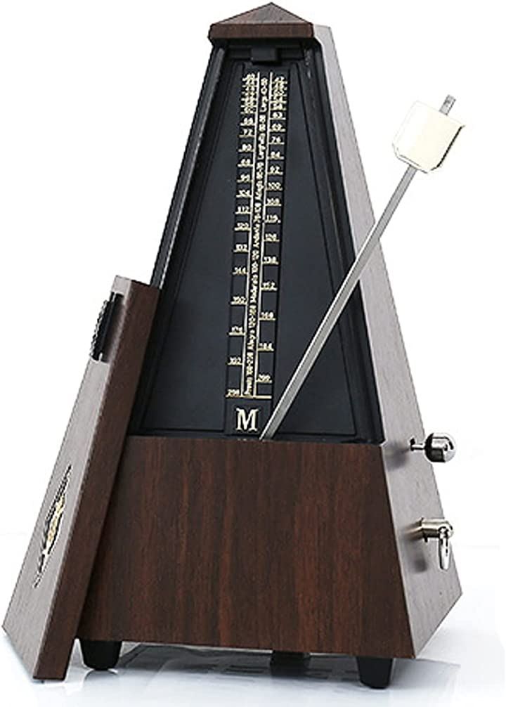 メトロノーム 振り子 機械式 高精度 ピアノ 楽器 練習( ブラウン)