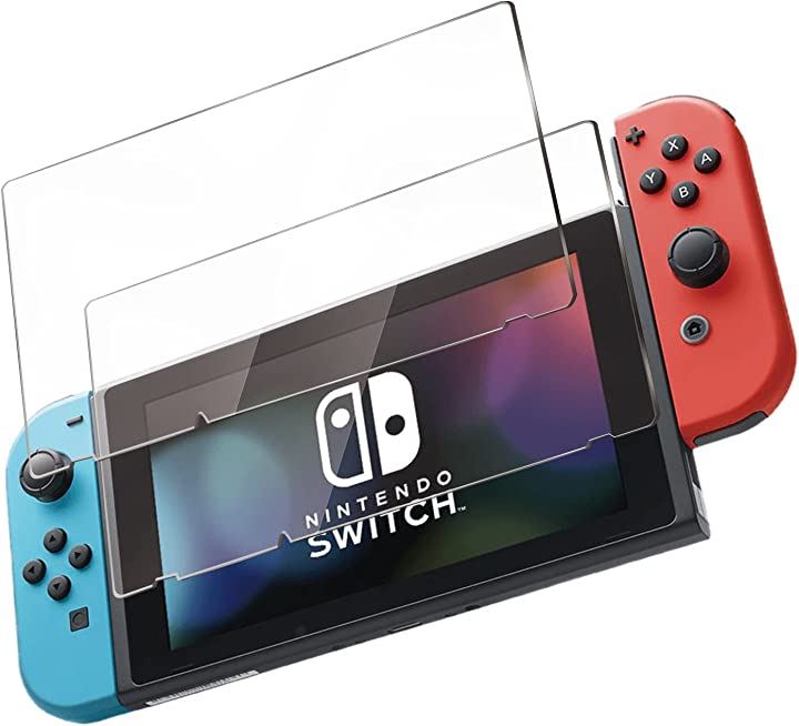 2枚セットSwitch 対応 保護 ガラスフィルム 強化ガラス 耐衝撃 指紋防止 気泡ゼロ 自動吸着 貼り付け簡単 高透過率 保護フィルム 周辺機器 NintendoSwitch テレビゲーム 本・音楽・ゲーム(Switch)