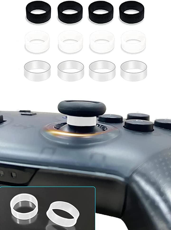 スティック保護リング 削れ防止 白い粉対策 シリコンリング スティック用プロテクトリング 各種コントローラー対応 3色12個セット 本体周辺機器 Xbox テレビゲーム おもちゃ・ホビー・ゲーム(3色12個セット)