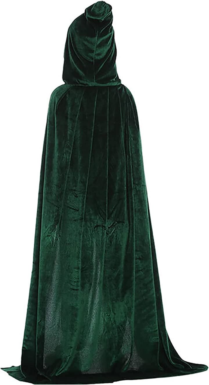 morytrade 魔女 マント コスプレ 死神 ハロウィン 衣装 変装 仮装 緑( グリーン, 170cm)