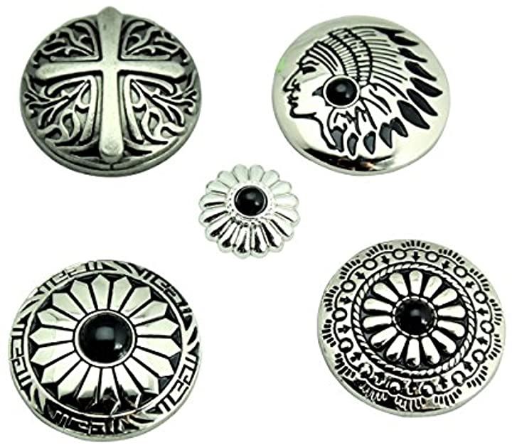 ハンドメイドオーダーコンチョレザークラフト髪留めコンチョ