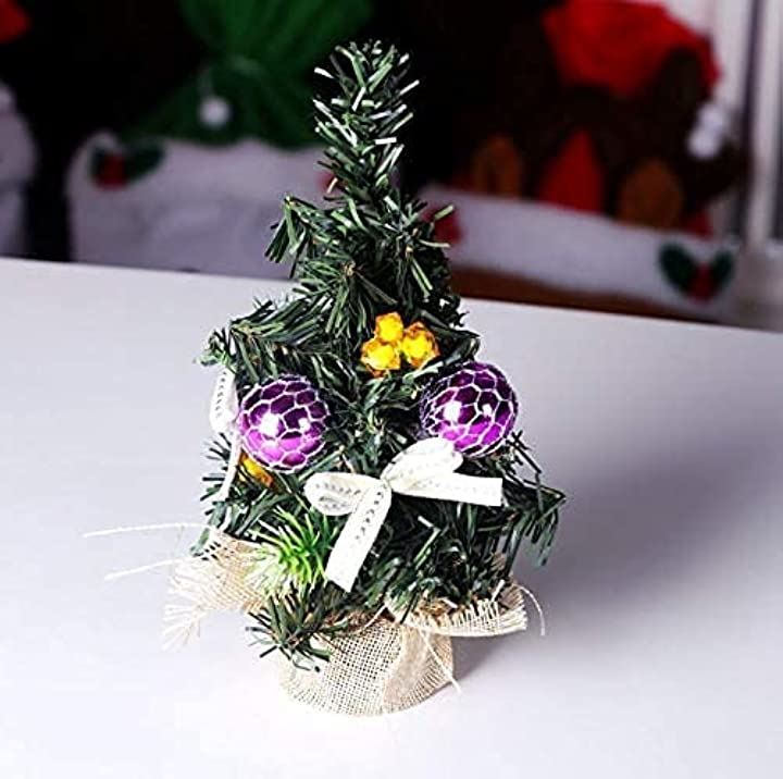 ミニクリスマスツリー クリスマス飾り クリスマス用品 雰囲気作り 20cm 3個セット 黄、赤、紫