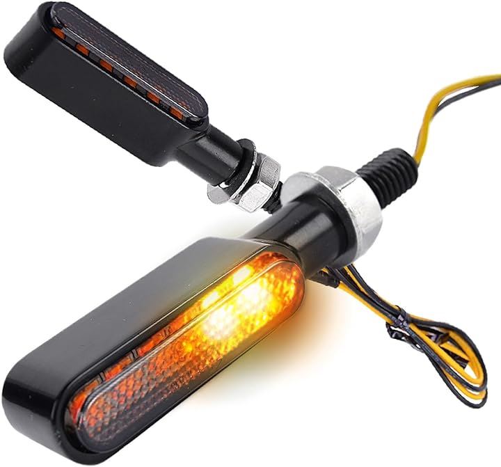 バイク ウィンカー 汎用 LED シーケンシャル ミニ 小型 流れる 2個セット( ブラック)