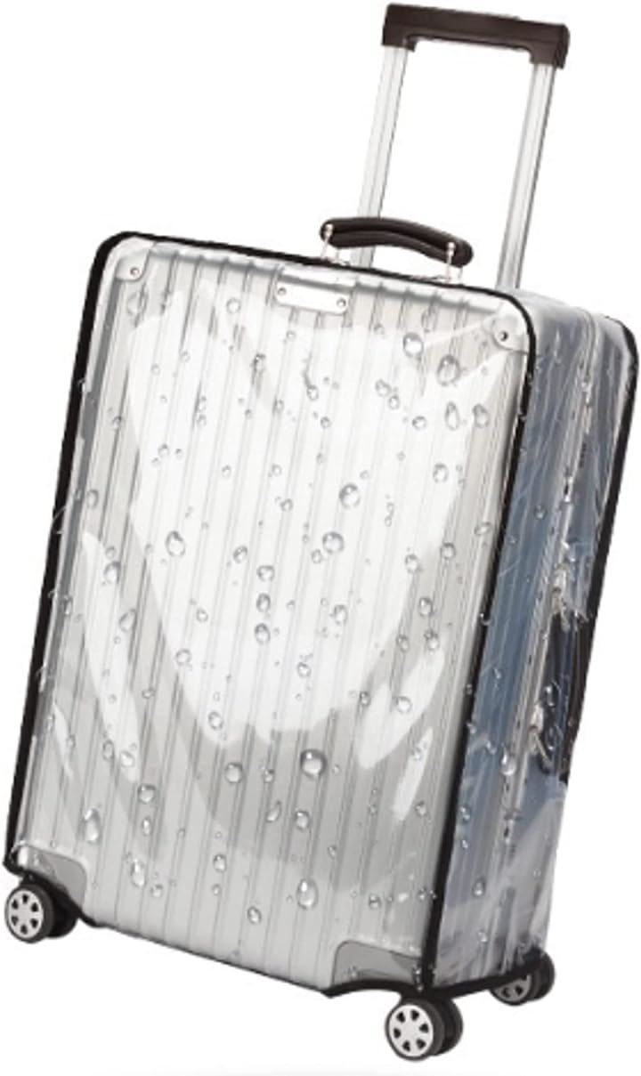 スーツケースカバー 防水 キャリーケース 透明 雨 傷防止 機内持ち込みサイズ( クリア, L(28インチ))