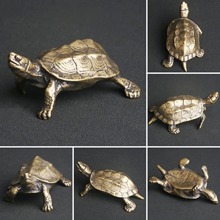 亀 置物 オブジェ インテリア カメ 銅 5.5cm