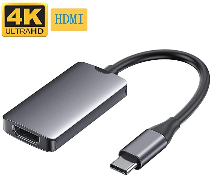 USB Type C HDMI 変換アダプター、 USB-C 変換ケーブル 4K高解像度ビデオ対応、 設定不要 ディスプレイ コネクタ  Macbook、MacBook Pro、Samsung Galaxy、Huawei XPS(アルミグレー)：[クイックスピード ヤマダモール店]