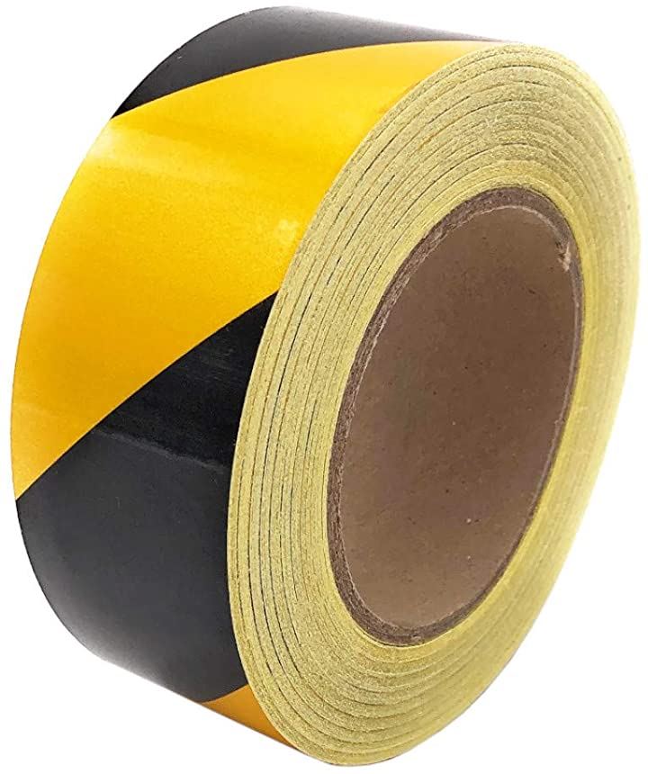 警告テープ 危険表示 幅5cm 長さ50m 安全テープ 立入禁止 防水( 黄色 黒, 幅5cmx長さ50m)