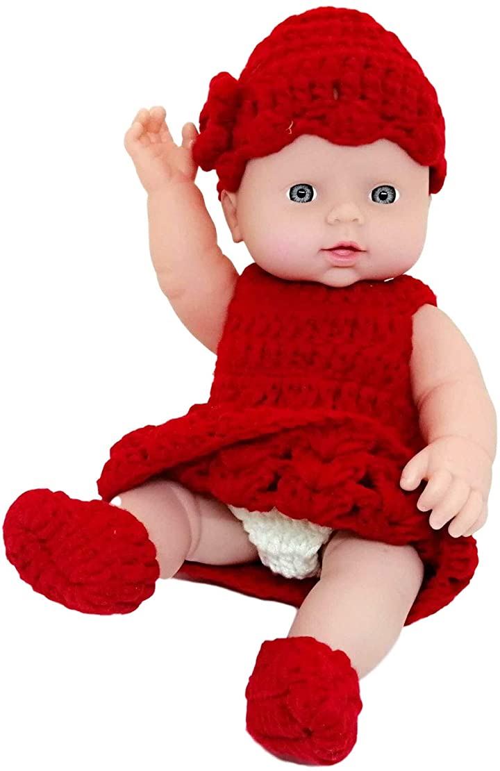 morytrade 人形 赤ちゃん人形 乳児 新生児 おもちゃ 沐浴 にんぎょう リアル 30cm フィギュア おもちゃ・ホビー・ゲーム(ニット赤)
