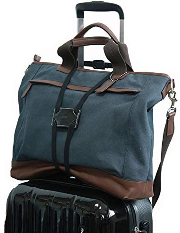 フォーパリー バッグ 固定 ベルト スーツケース 上の サブバッグ 固定に活躍 ずり落ち T100( ブラック)