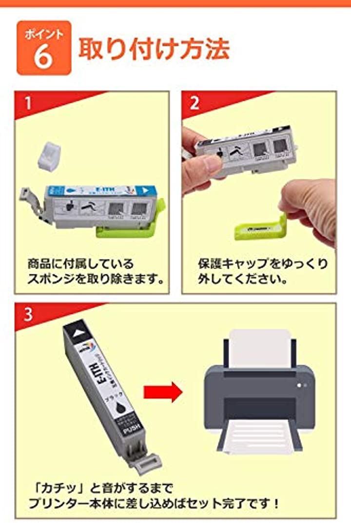 エプソン-EPSON用 ITH-6CL-合計7本セット BKx2-LC-C-LM-M-Y イチョウ インクカートリッジ ＠ink-純正インク