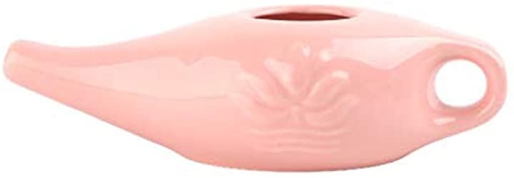 ネティポット 250ml セラミック 鼻洗浄ポット 鼻うがい ヨガ鼻うがい 鼻吸い器・鼻みず取り器 衛生・ヘルスケア ベビー キッズ・ベビー・マタニティ ファッション(ピンク)