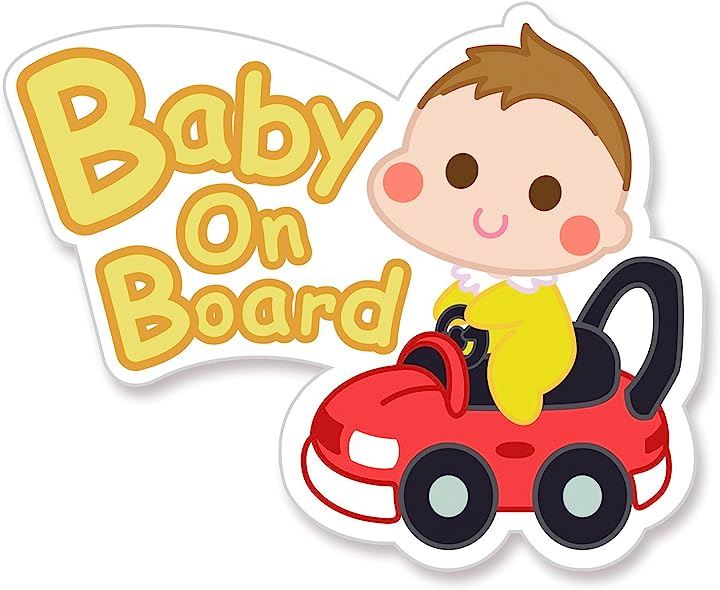 赤ちゃん乗っています Baby On Board ステッカー サイン カーアクセサリー カー用品 車用品 バイク用品 マグネット クイックスピード ヤマダモール店