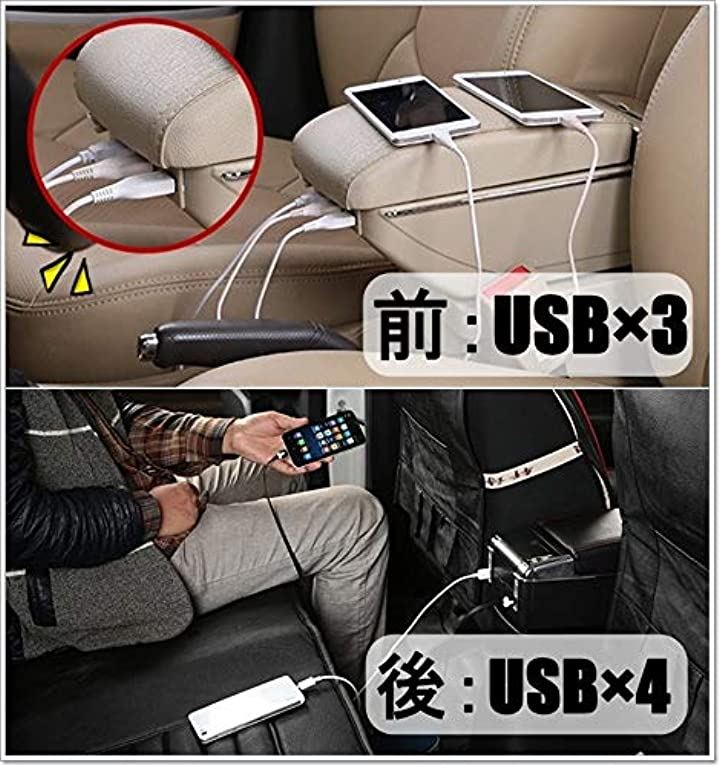 スズキ スイフト SX4 アームレスト コンソールボックス USB 2段 内装パーツ カー用品 車用品・バイク用品 車・バイク(USB  2段)：[クイックスピード ヤマダモール店]