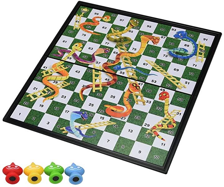 蛇と梯子 ボードゲーム ミニゲーム 折り畳み式 おもちゃ